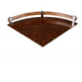 Acrylic Corner Shelf Marble look - rear_view