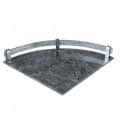 Acrylic Corner Shelf Marble look - left_view