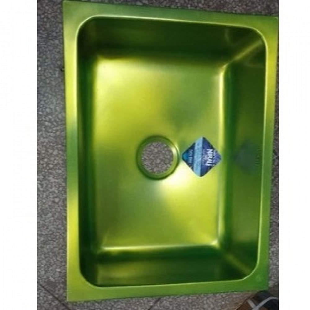 Green Glossy Kitchen Sink - photo