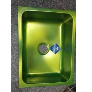 Green Glossy Kitchen Sink
