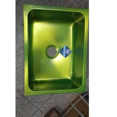 Green Glossy Kitchen Sink