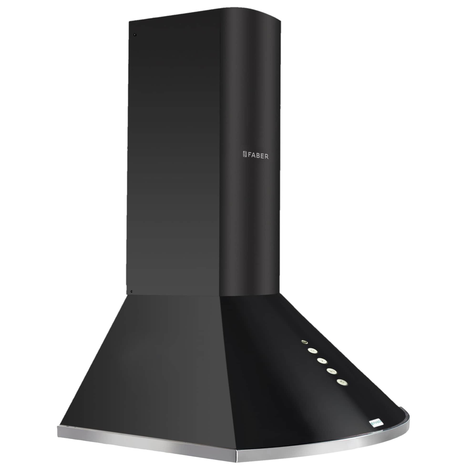 Hood Class Plus PB BK LTW 60 Kitchen Chimney - left_view