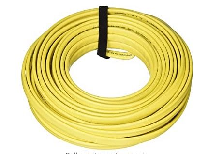 100ft 22 Gauge Solid Copper Wire Spool - UL1007 Rated Yellow PVC