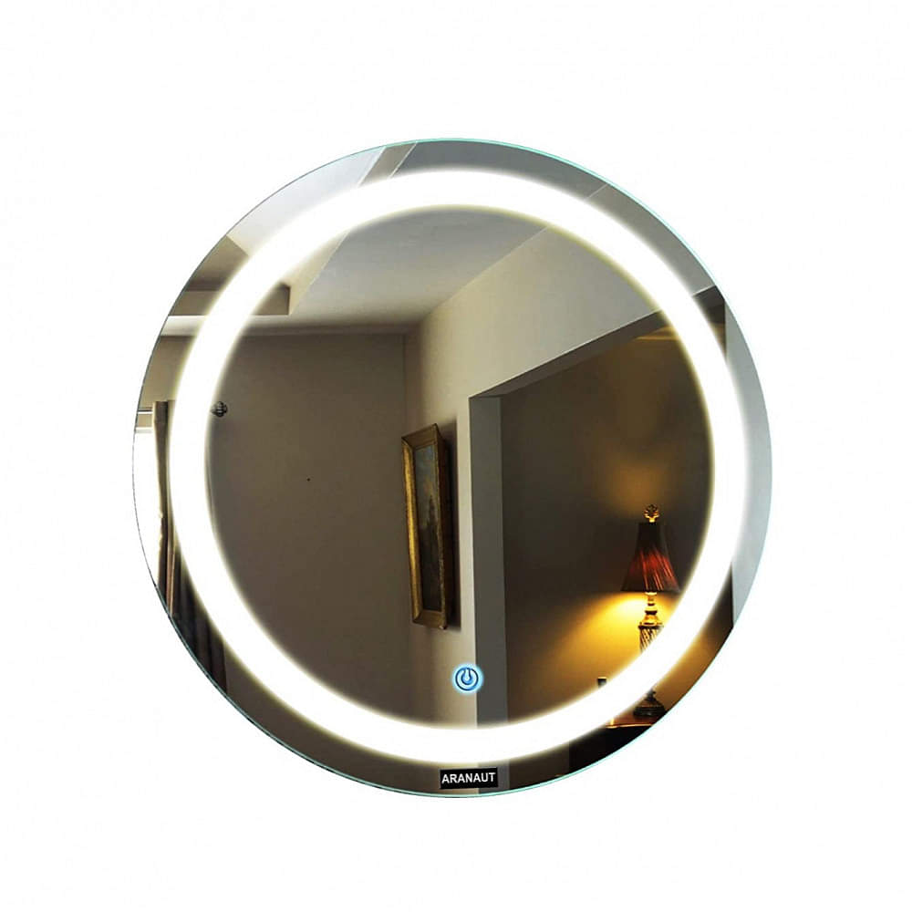 810 Round Shape Glass LED Wall Mirror with Sensor (Cool White, 21X21 Inch) - photo