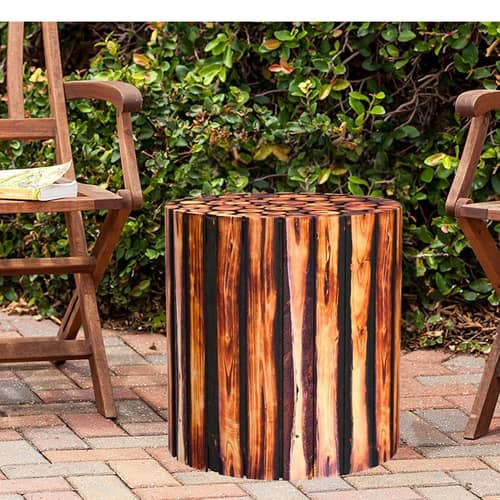 Antique Woodlog Bamboo Stool