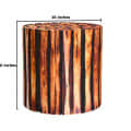 Antique Woodlog Bamboo Stool - top_view