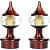 Diamond Finish Curtain Rod Finials (set of 2) - photo