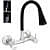 Matt black silicon flexible tap - front_view