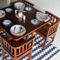 Wooden 4 Seater Dining Set - front_view