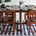 Wooden 4 Seater Dining Set - top_view