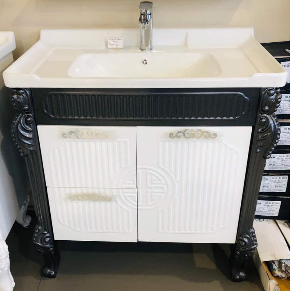 Vanity Washbasin Cabinet (White) - photo