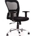 Black Medium Back Revolving Office Chair - top_view