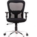 Black Medium Back Revolving Office Chair - rear_view