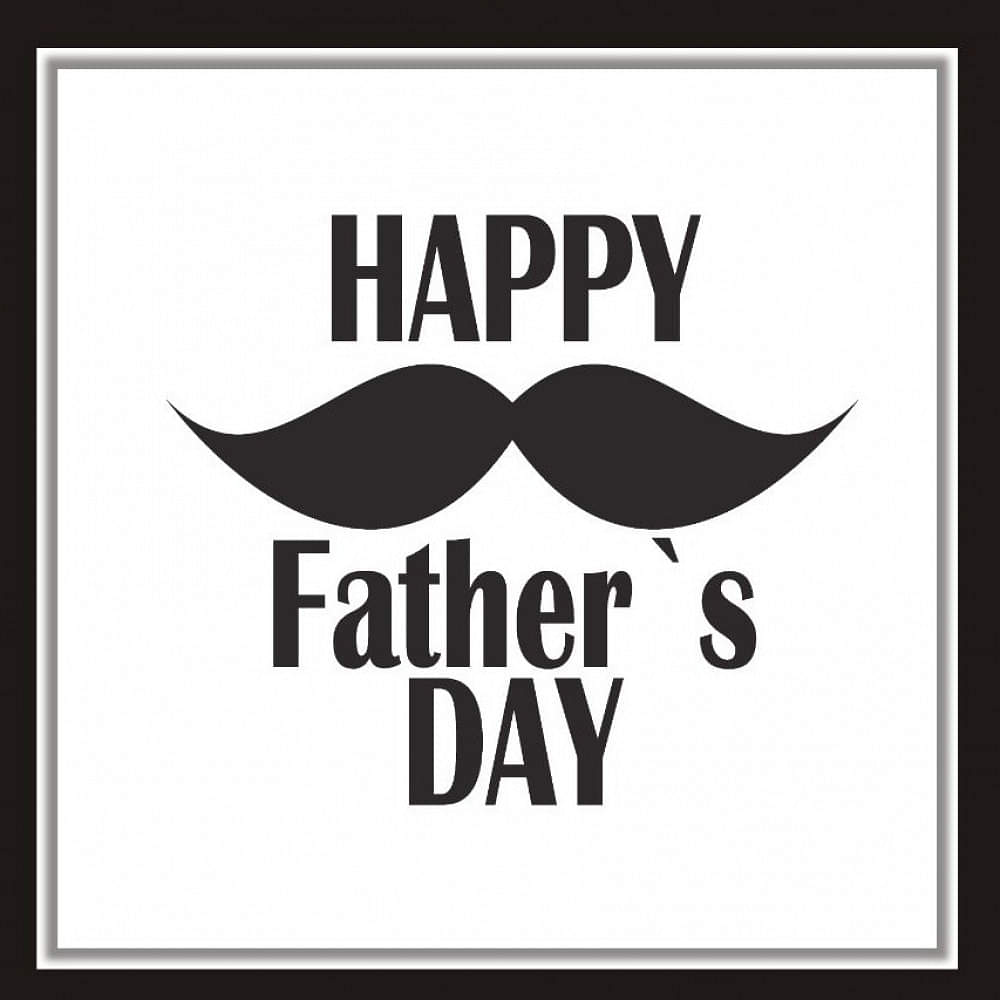 Beautiful Printed Father's Day Wall Art on MDF Wooden Board  Without Frame & Without Glass - photo
