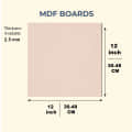 Beautiful Flower Printed Wall Art on MDF Wooden Board Without Frame & Without Glass - rear_view