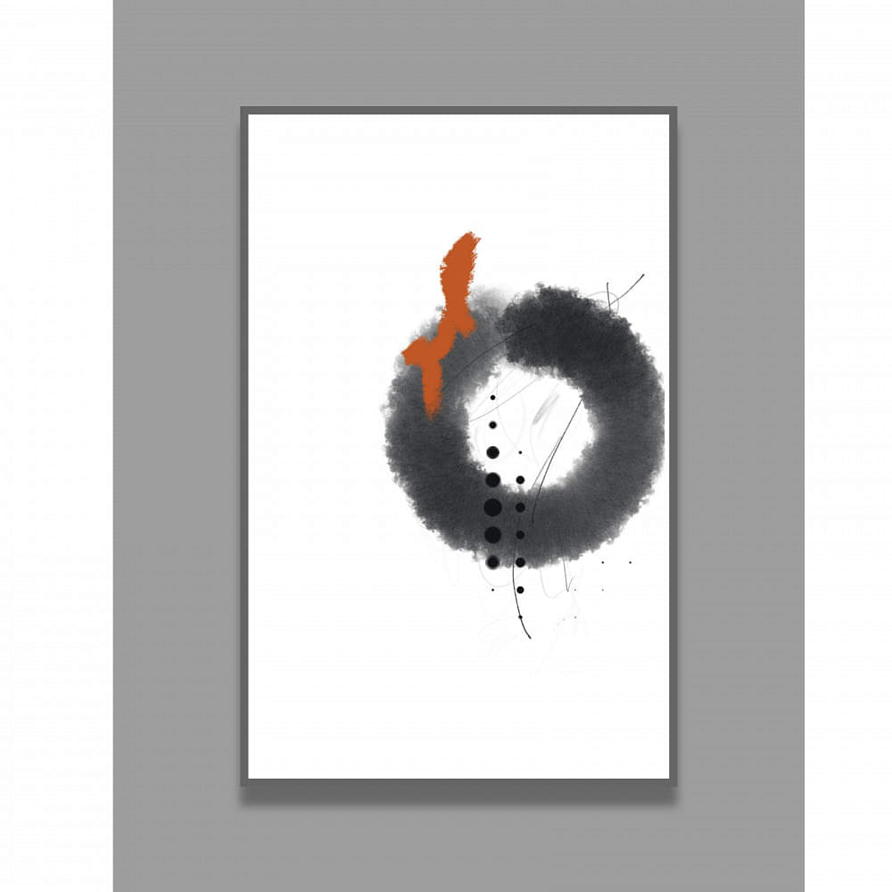 The Orange Way - Zen Wall Painting - photo