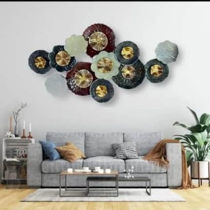 Flower Metal Wall art - rear_view