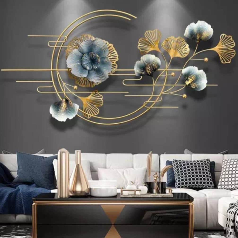 Ginkgo Leaf Metal Wall Art - front_view