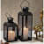 Black Jali Lantern (set of 2) - photo