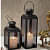 Black Jali Lantern (set of 2) - rear_view