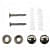 Wall Mounted Single Magic Mop and Broom Holder with Extra Hook and Screws - rear_view