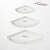 Unbreakable Polypropylene Wall-mounted Matte Acrylic Corner Shelves(Set of 3) - front_view