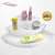 Unbreakable Polypropylene Wall-mounted Matte Acrylic Corner Shelves(Set of 3) - top_view
