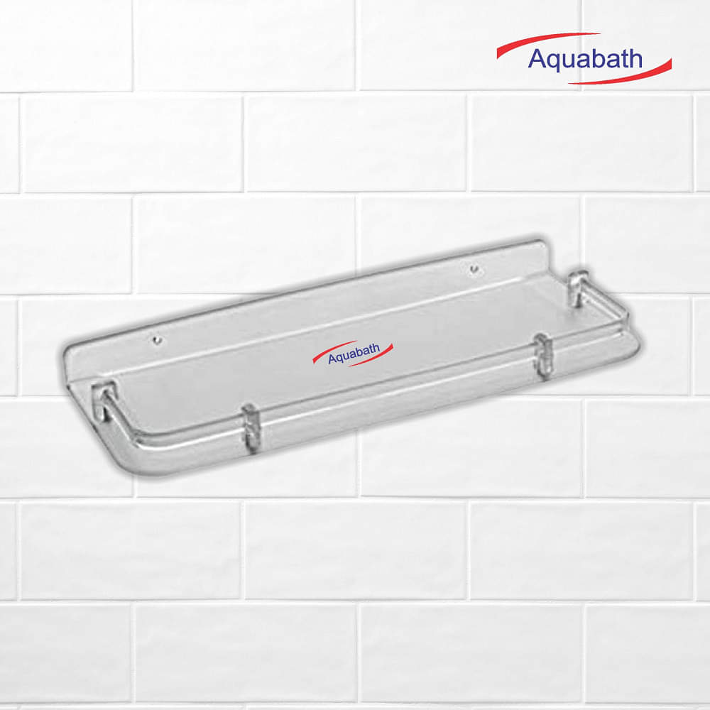 Unbreakable Frosted Acrylic Bathroom Shelf - photo