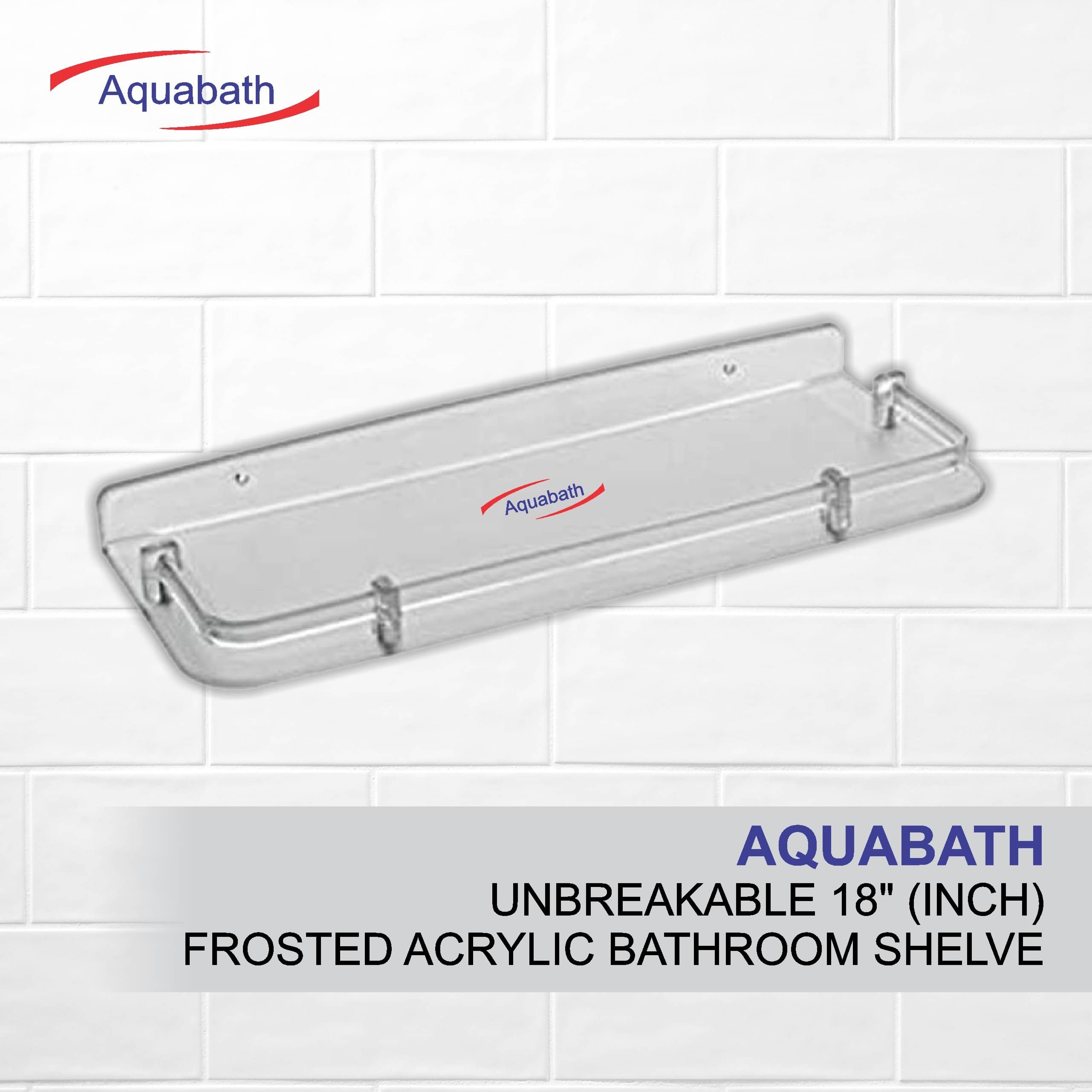 Unbreakable Frosted Acrylic Bathroom Shelf