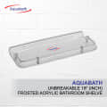 Unbreakable Frosted Acrylic Bathroom Shelf - front_view