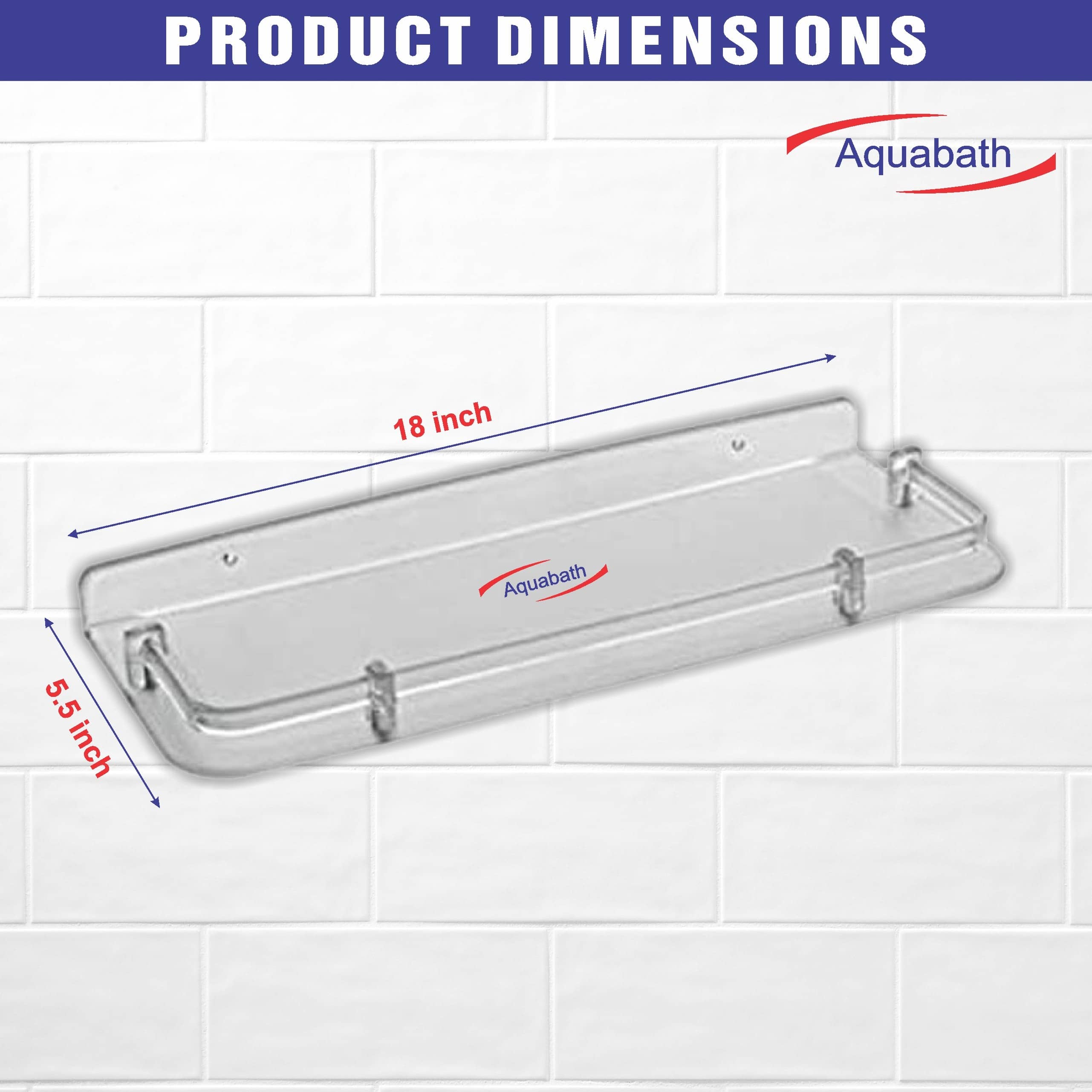 Unbreakable Frosted Acrylic Bathroom Shelf