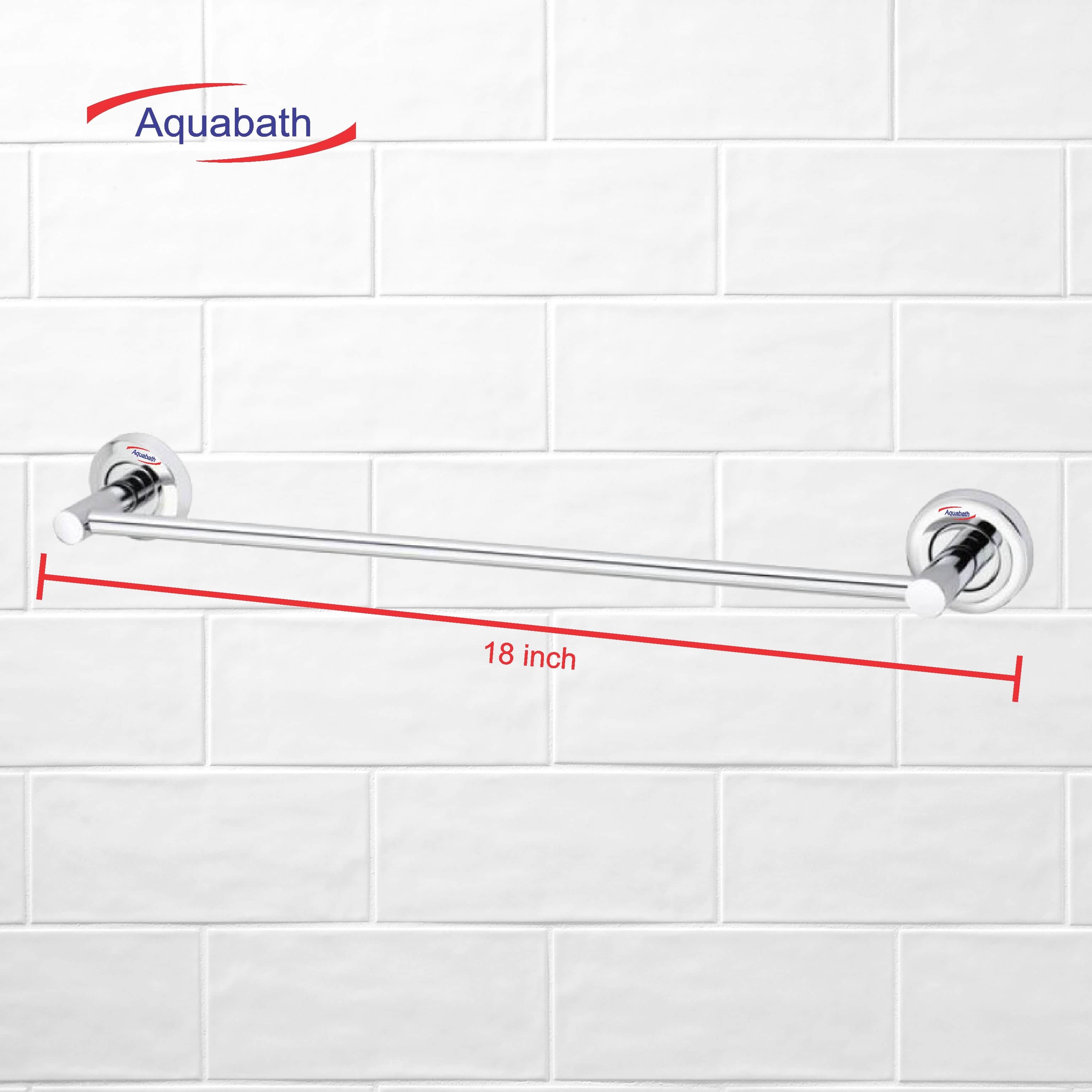 Towel Rod Made of Stainless Steel (Pack of 2) - front_view