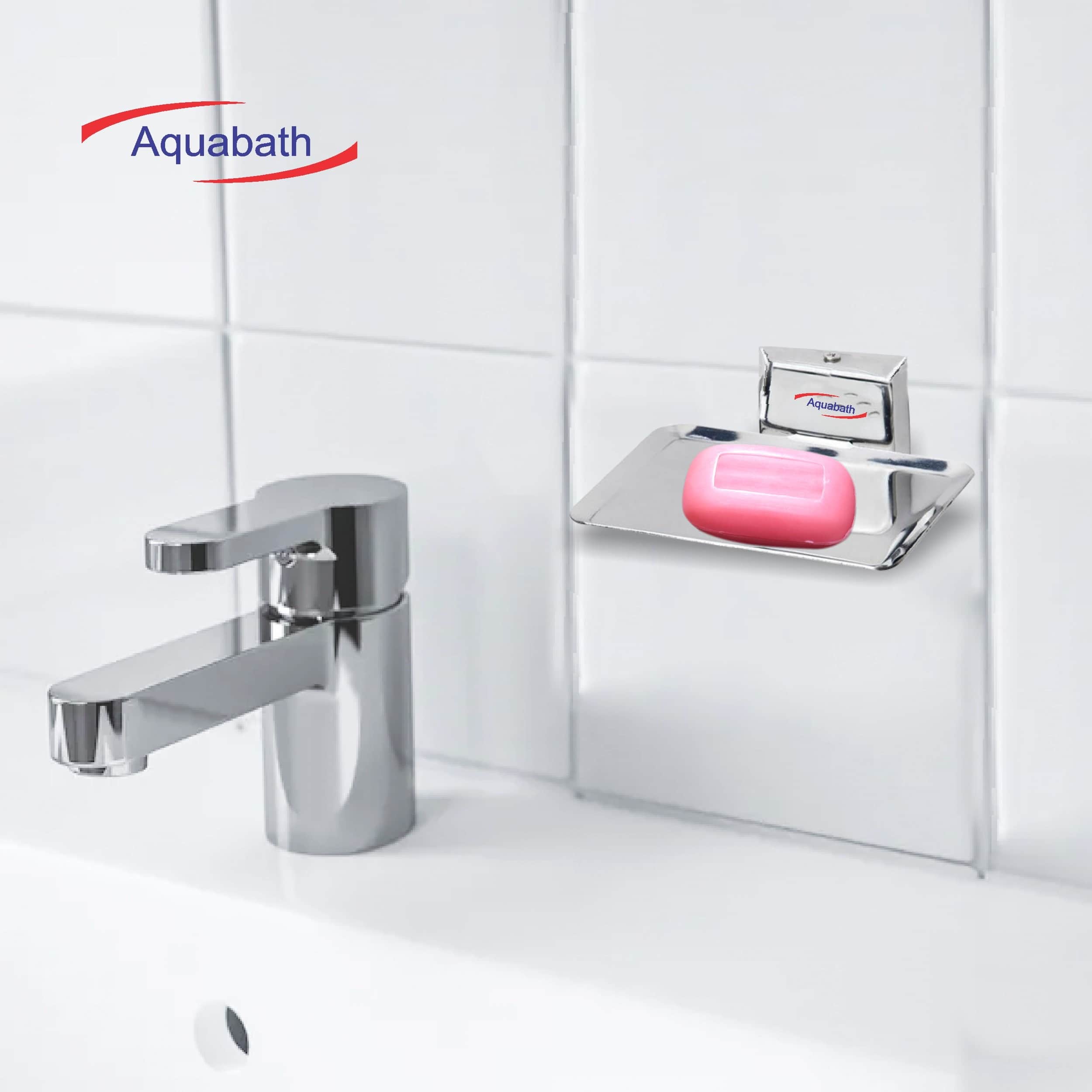 Stainless Steel Soap Stand (Silver - Pack of 2) - rear_view