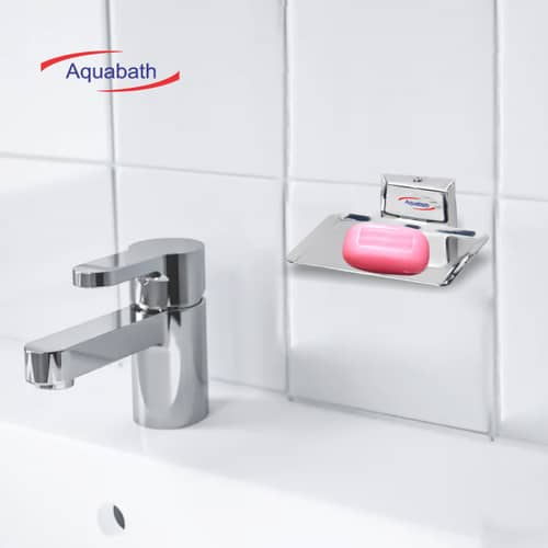 Stainless Steel Soap Stand (Silver - Pack of 2)