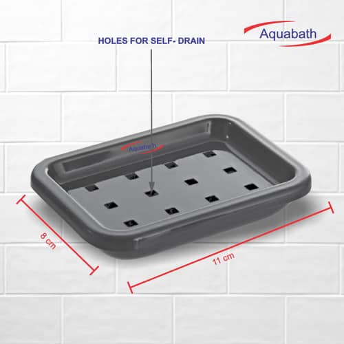 Unbreakable Plastic Counter SOAP Dish (Pack of 2) 
