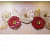 Red & White Flower Metal Wall Art - front_view