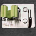 Wall Mounted Single Magic Mop and Broom Holder with Extra Hook and Screws - rear_view