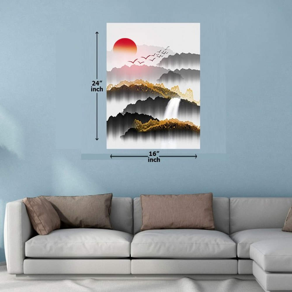 Sun Rise abstract Digital Painting - photo