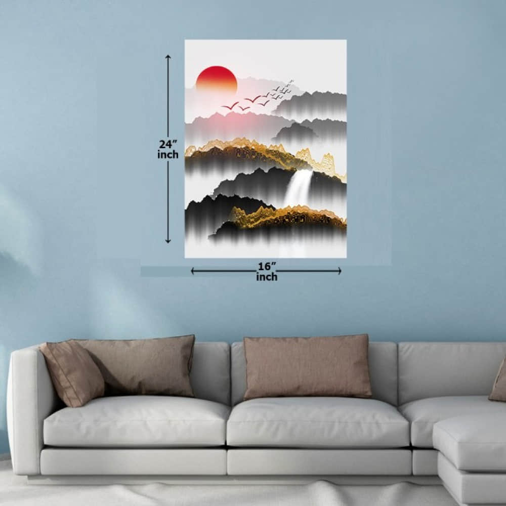 Sun Rise abstract Digital Painting - photo