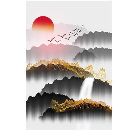 Sun Rise abstract Digital Painting