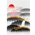 Sun Rise abstract Digital Painting - front_view