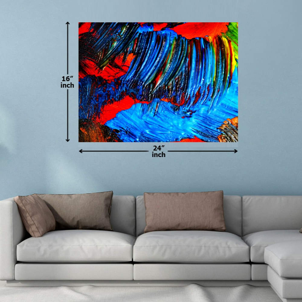Blue Color Strokes Digital painting - photo