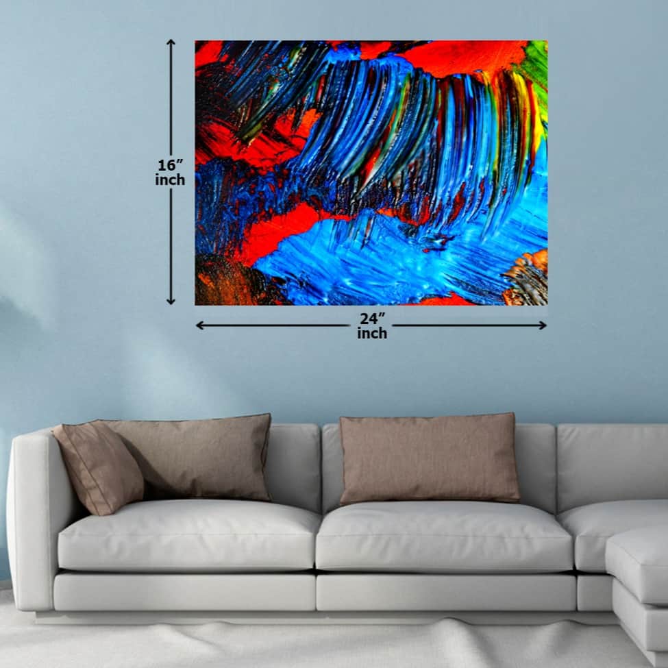 Blue Color Strokes Digital painting - top_view
