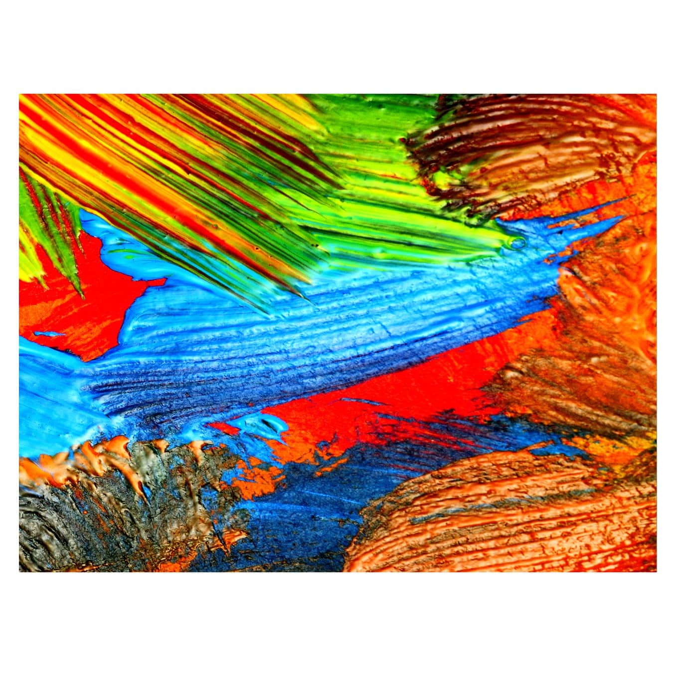 Mix Color Strokes Digital Painting - rear_view