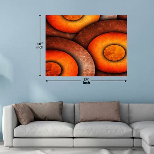 Orange Round Shades Digital Painting