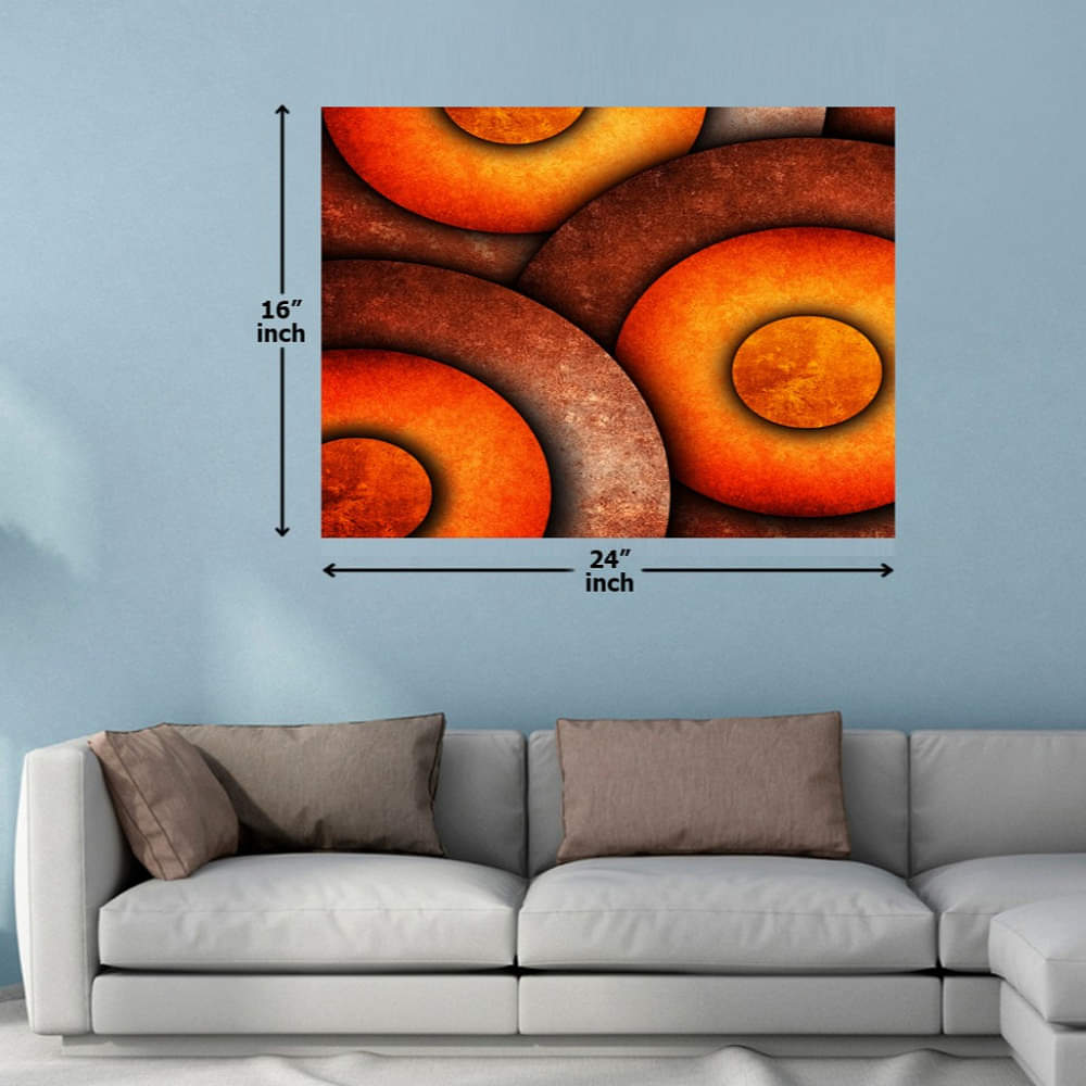 Orange Round Shades Digital Painting - photo