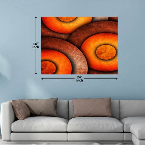 Orange Round Shades Digital Painting