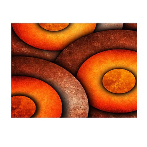 Orange Round Shades Digital Painting