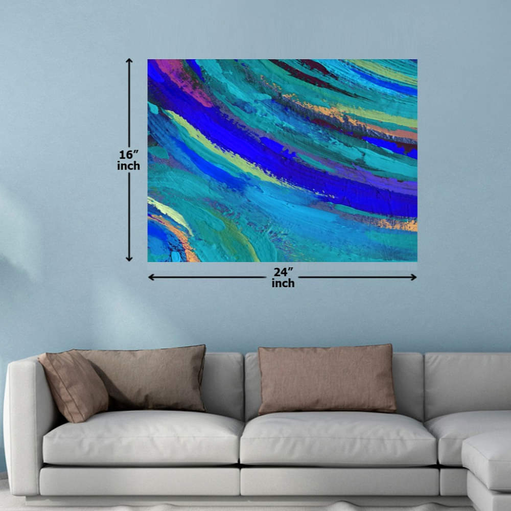 Blue Resin Stroke Digital Painting - photo