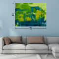Green Blue Brush Stroke Digital Painting - photo